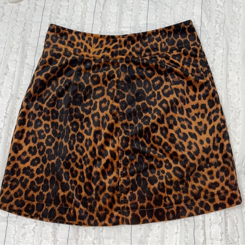 STORIA leopard velvet skirt